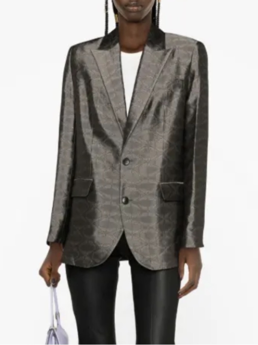 ZADIG & VOLTAIRE Gorgeous Metallic Wings Logo Blazer Sz 38/6 NWT $698!!